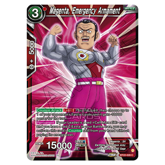 Dragon Ball Super - B22 - Critical Blow - Magenta, Emergency Armament - BT22-028