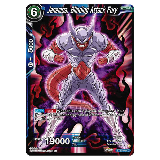 Dragon Ball Super - B22 - Critical Blow - Janemba, Blinding Attack Fury - BT22-044