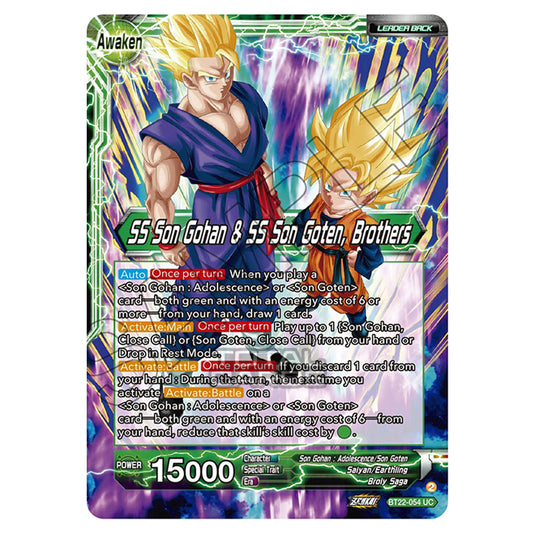 Dragon Ball Super - B22 - Critical Blow - Son Goten - BT22-054