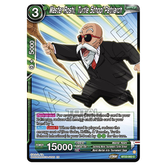 Dragon Ball Super - B22 - Critical Blow - Master Roshi, Turtle School Patriarch - BT22-062