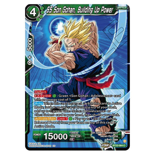 Dragon Ball Super - B22 - Critical Blow - SS Son Gohan, Building Up Power - BT22-064