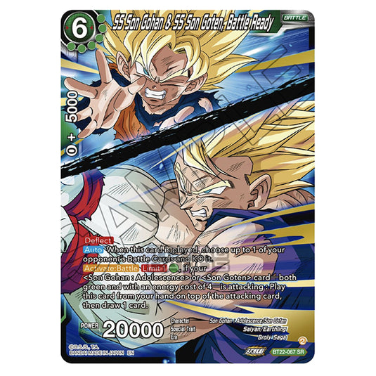 Dragon Ball Super - B22 - Critical Blow - SS Son Gohan & SS Son Goten, Battle Ready - BT22-067