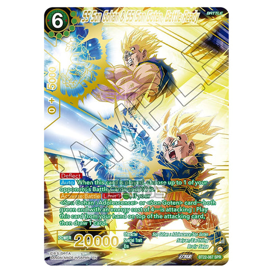 Dragon Ball Super - B22 - Critical Blow - SS Son Gohan & SS Son Goten, Battle Ready - BT22-067a