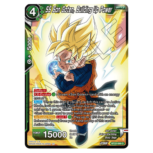 Dragon Ball Super - B22 - Critical Blow - SS Son Goten, Building Up Power - BT22-069