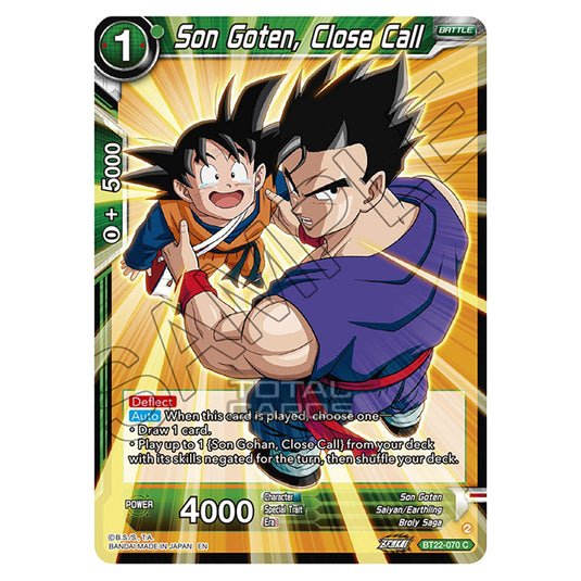 Dragon Ball Super - B22 - Critical Blow - Son Goten, Close Call - BT22-070