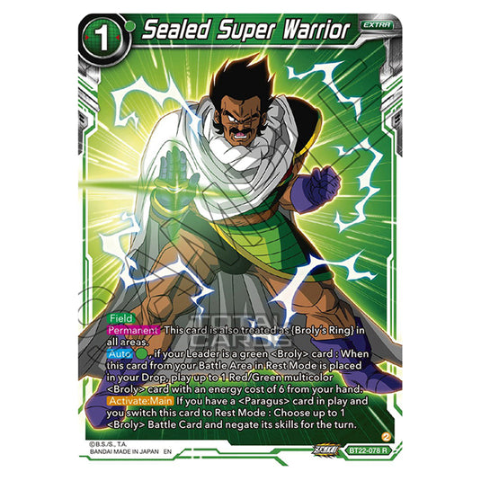 Dragon Ball Super - B22 - Critical Blow - Sealed Super Warrior - BT22-078