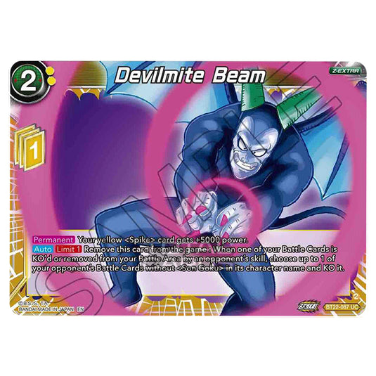 Dragon Ball Super - B22 - Critical Blow - Devilmite Beam - BT22-087