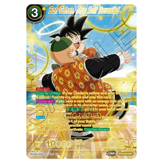 Dragon Ball Super - B22 - Critical Blow - Son Gohan, True Self Revealed - BT22-092a