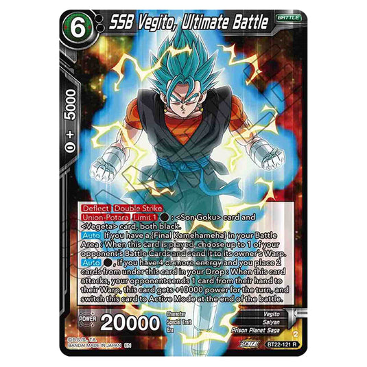Dragon Ball Super - B22 - Critical Blow - SSB Vegito, Ultimate Battle Dragon Ball Super - B22 - Critical Blow - SSB Vegito, Ultimate Battle