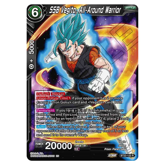 Dragon Ball Super - B22 - Critical Blow - SSB Vegito, All-Around Warrior - BT22-122