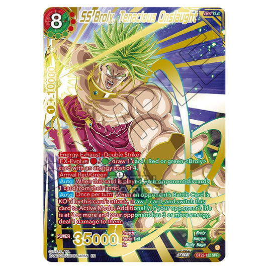 Dragon Ball Super - B22 - Critical Blow - SS Broly, Tenacious Onslaught - BT22-132a