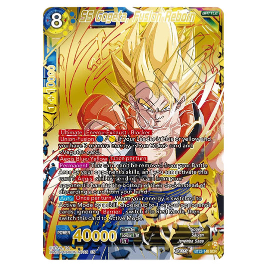 Dragon Ball Super - B22 - Critical Blow - SS Gogeta, Fusion Reborn - BT22-140