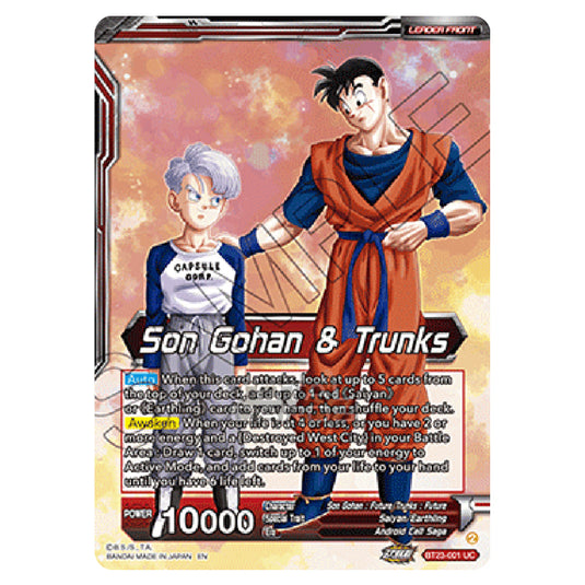 Dragon Ball Super - B23 - Perfect Combination - Son Gohan & Trunks - BT23-001