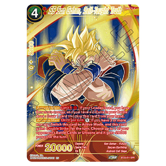 Dragon Ball Super - B23 - Perfect Combination - SS Son Gohan, Self-Taught Truth - BT23-011-SPR