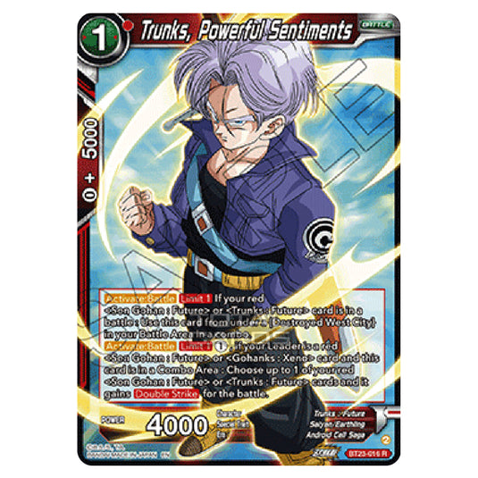 Dragon Ball Super - B23 - Perfect Combination - Trunks, Powerful Sentiments - BT23-016