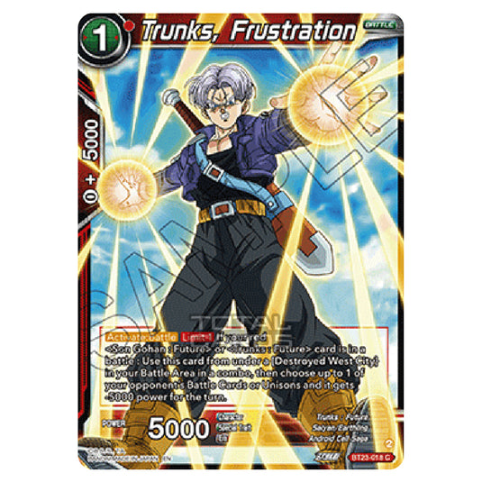 Dragon Ball Super - B23 - Perfect Combination - Trunks, Frustration - BT23-018