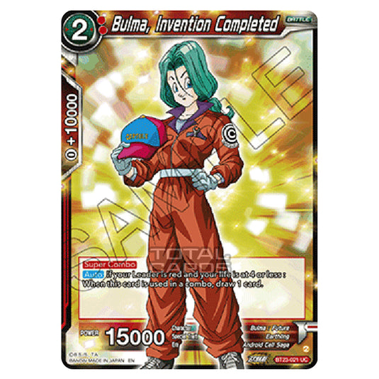 Dragon Ball Super - B23 - Perfect Combination - Bulma, Invention Completed - BT23-021