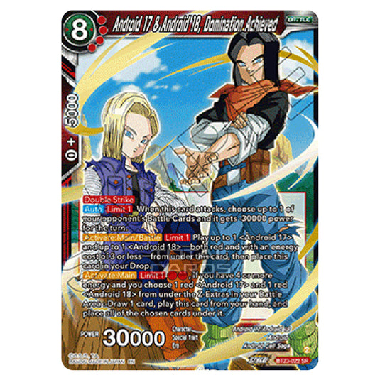 Dragon Ball Super - B23 - Perfect Combination - Android 17 & Android 18, Domination Achieved - BT23-022