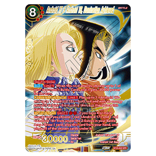 Dragon Ball Super - B23 - Perfect Combination - Android 17 & Android 18, Domination Achieved - BT23-022-SPR