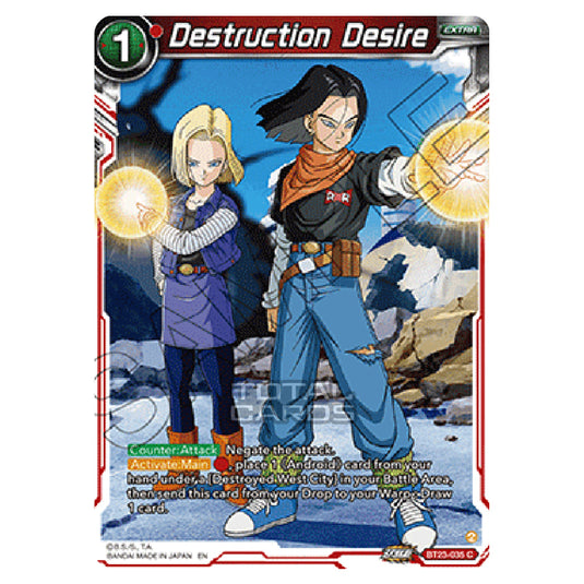 Dragon Ball Super - B23 - Perfect Combination - Destruction Desire - BT23-035 Dragon Ball Super - B23 - Perfect Combination - Destruction Desire - BT23-035