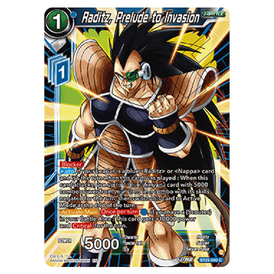 Dragon Ball Super - B23 - Perfect Combination - Raditz, Prelude to Invasion - BT23-040