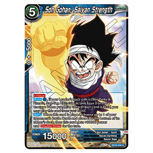 Dragon Ball Super - B23 - Perfect Combination - Son Gohan, Saiyan Strength - BT23-046