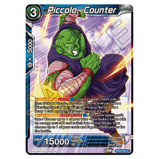 Dragon Ball Super - B23 - Perfect Combination - Piccolo, Counter - BT23-051