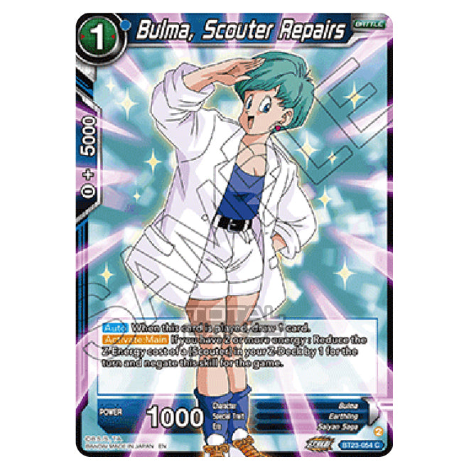 Dbz Android Repairs Dragon Ball Super - B23 - Perfect Combination - Bulma, Scouter Repairs