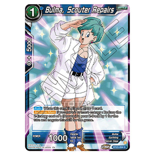 Dragon Ball Super - B23 - Perfect Combination - Bulma, Scouter Repairs - BT23-054