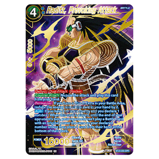 Dragon Ball Super - B23 - Perfect Combination - Raditz, Provoking Attack - BT23-055-SPR