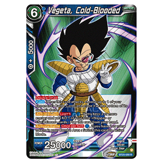 Dragon Ball Super - B23 - Perfect Combination - Vegeta, Cold-Blooded - BT23-059