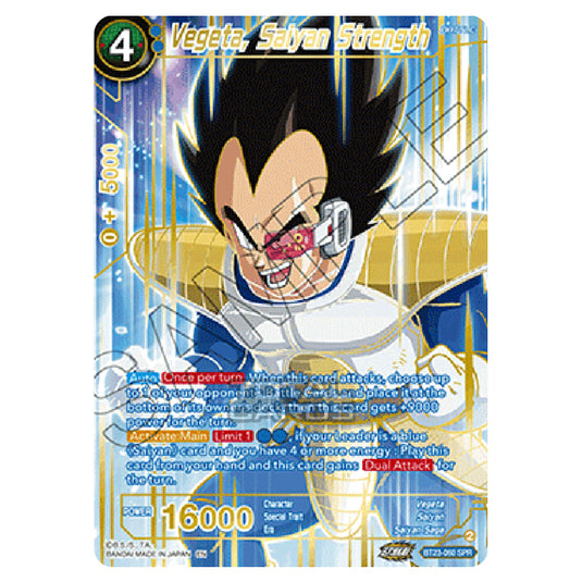 Dragon Ball Super - B23 - Perfect Combination - Vegeta, Saiyan Strength - BT23-060-SPR