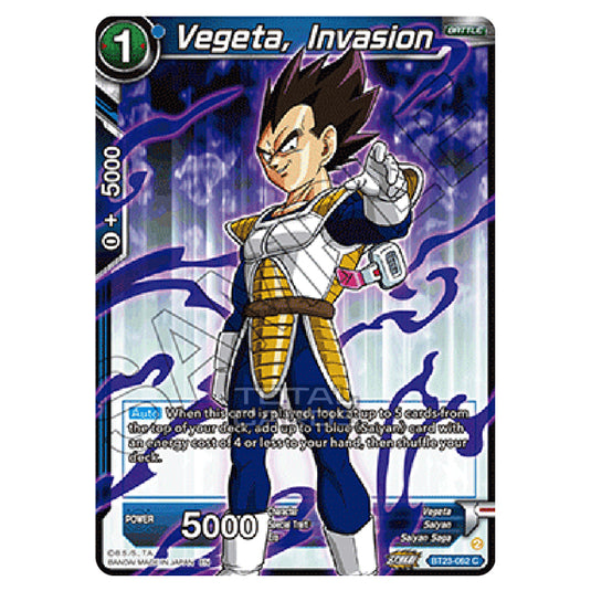 Dragon Ball Super - B23 - Perfect Combination - Vegeta, Invasion - BT23-062