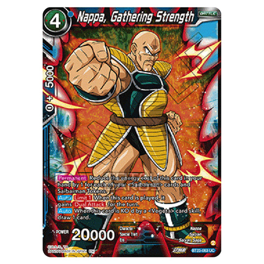 Dragon Ball Super - B23 - Perfect Combination - Nappa, Gathering Strength - BT23-063