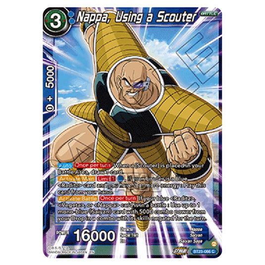 Dragon Ball Super - B23 - Perfect Combination - Nappa, Using a Scouter - BT23-066