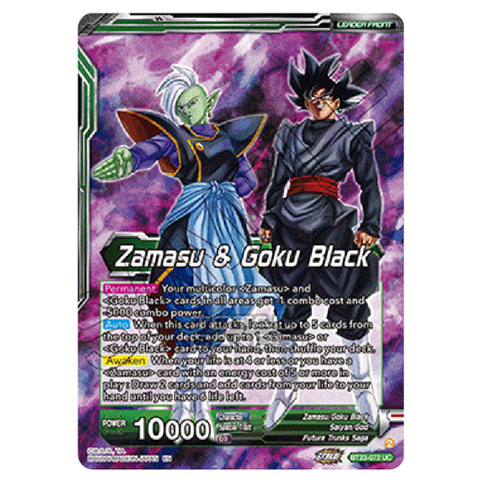 dragon ball super card game zamasu Dragon Ball Super Card Game Fused Zamasu FB02-036 L Parallel Japanese