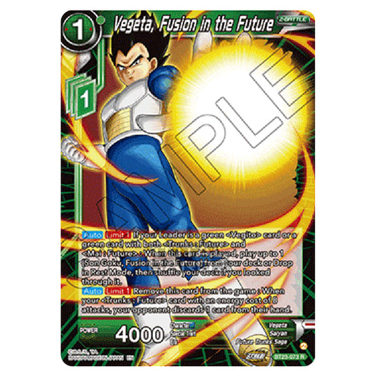 Dragon Ball Super - B23 - Perfect Combination - Vegeta, Fusion in the Future - BT23-073