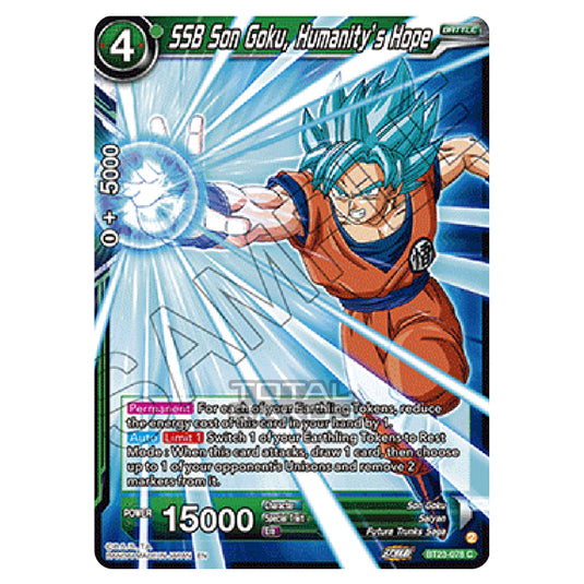 Dragon Ball Super - B23 - Perfect Combination - SSB Son Goku, Humanity’s Hope - BT23-078