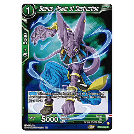 Dragon Ball Super - B23 - Perfect Combination - Beerus, Power of Destruction - BT23-086