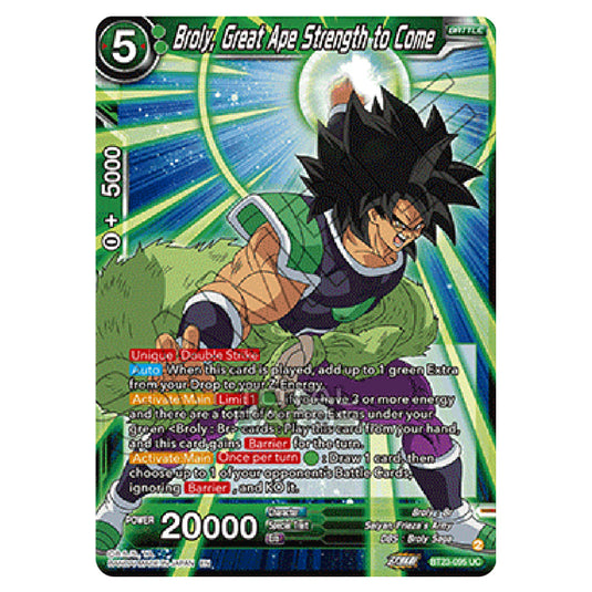 Dragon Ball Super - B23 - Perfect Combination - Broly, Great Ape Strength to Come - BT23-095