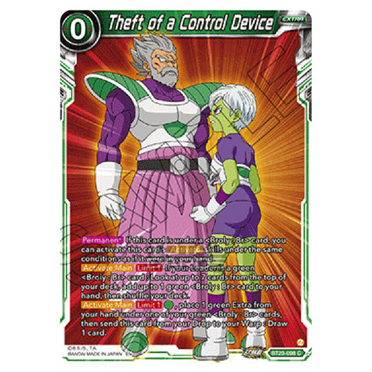 Dragon Ball Super - B23 - Perfect Combination - Theft of a Control Device - BT23-098