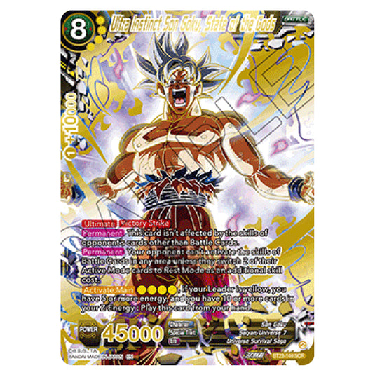 Dragon Ball Super - B23 - Perfect Combination - Ultra Instinct Son Goku, State of the Gods - BT23-140