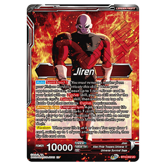 Dragon Ball Super - B14 - Cross Spirits - Jiren - BT14-002