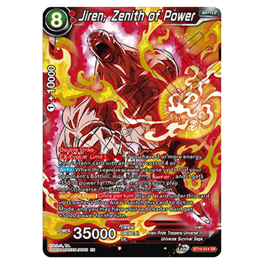 Dragon Ball Super - B14 - Cross Spirits - Jiren, Zenith of Power - BT14-014