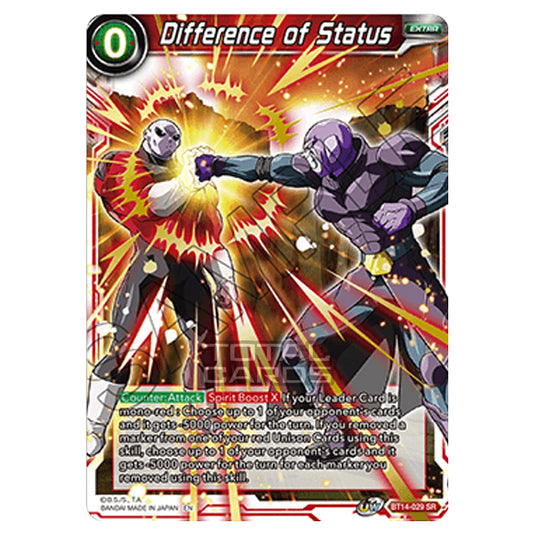 Dragon Ball Super - B14 - Cross Spirits - Difference of Status - BT14-029