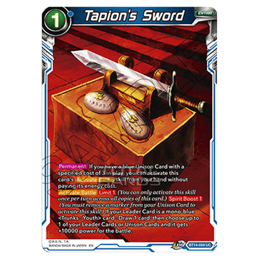 Dragon Ball Super - B14 - Cross Spirits - Tapion's Sword - BT14-059