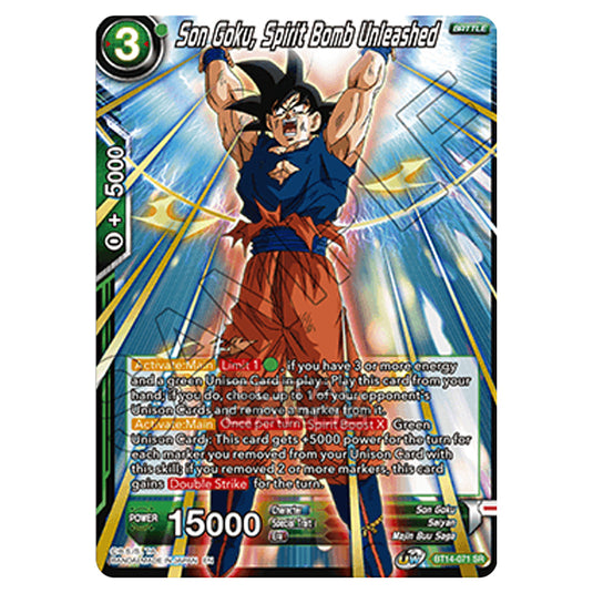 Dragon Ball Super - B14 - Cross Spirits - Son Goku, Spirit Bomb Unleashed - BT14-071