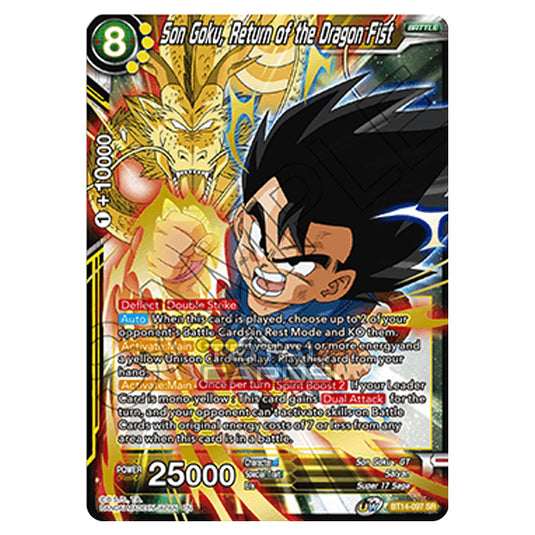 Dragon Ball Super - B14 - Cross Spirits - Son Goku, Return of the Dragon Fist - BT14-097