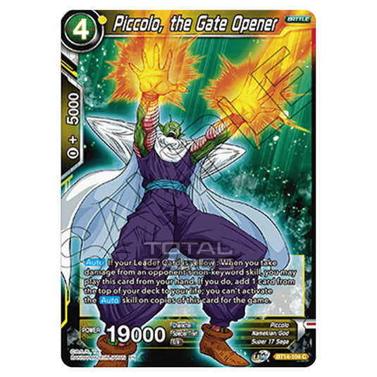 Dragon Ball Super - B14 - Cross Spirits - Piccolo, the Gate Opener - BT14-104