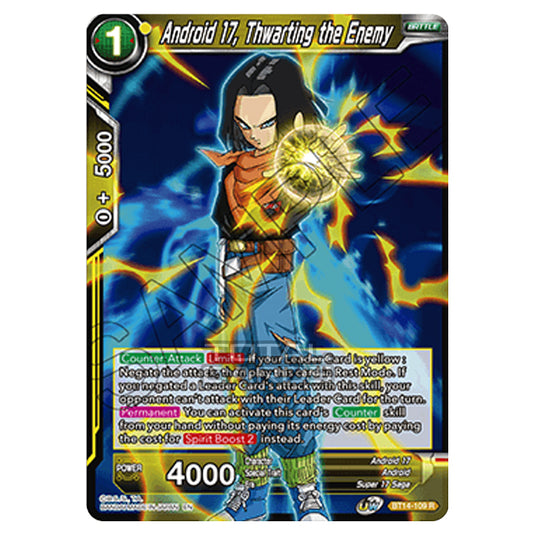 Dragon Ball Super - B14 - Cross Spirits - Android 17, Thwarting the Enemy - BT14-109